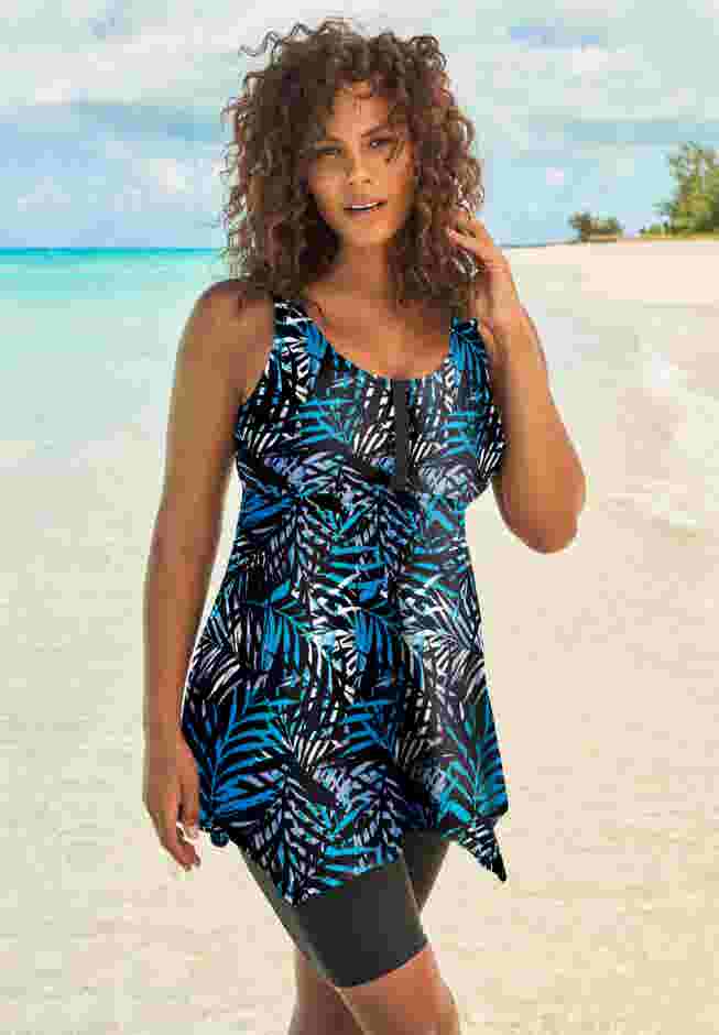 Longer-Length Tankini Top image number 0