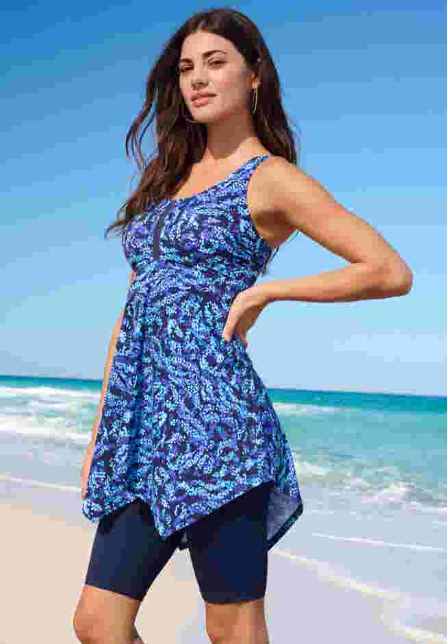 Longer-Length Tankini Top image number 2