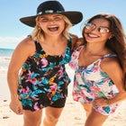 Longer-Length Handkerchief Hem Tankini Top image number null