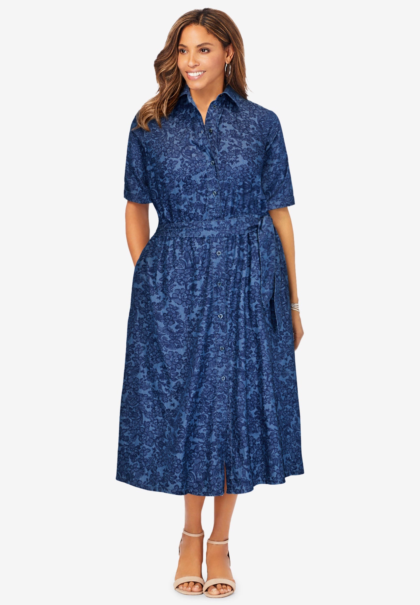 Soft Denim Shirtdress image number 0