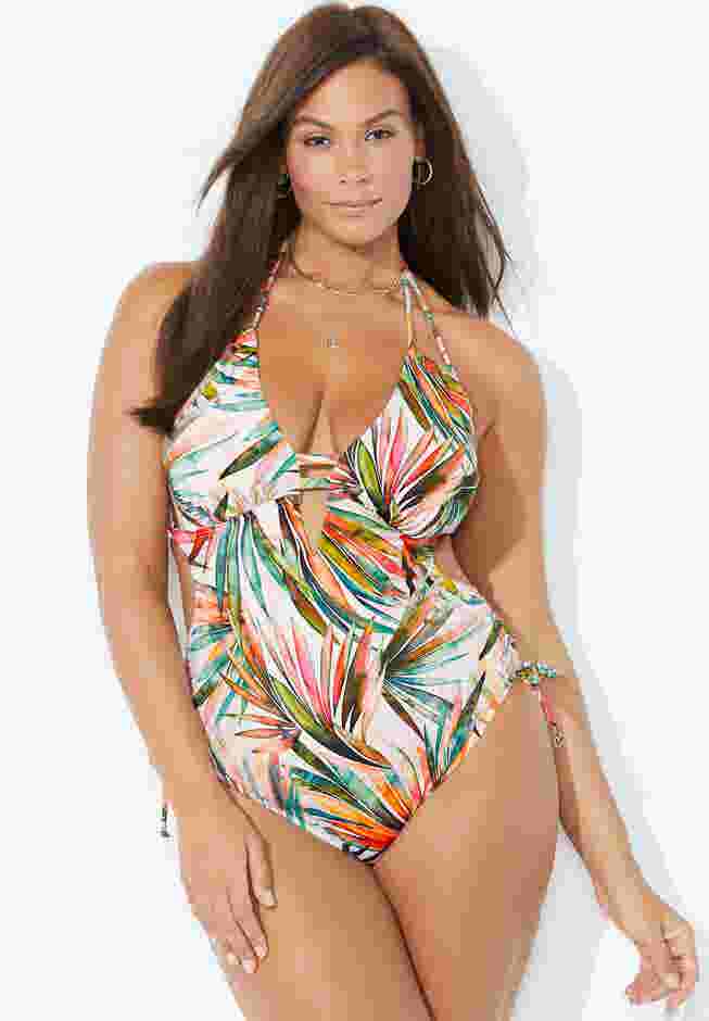 Halter Cutout One Piece image number 2