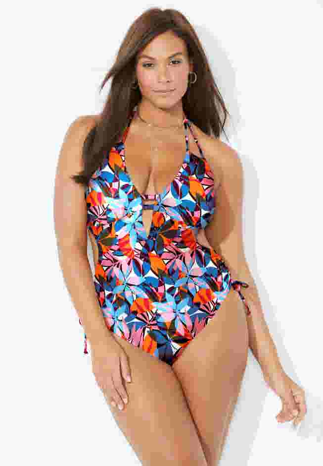 Halter Cutout One Piece image number 3