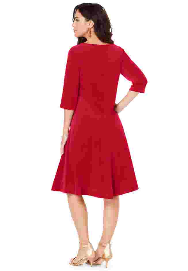 Velour Swing Drape Dress image number 2