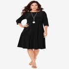 Velour Swing Drape Dress image number 0
