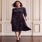 Velour Swing Drape Dress image number 0