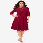 Velour Swing Drape Dress image number 0