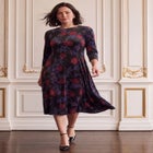 Velour Swing Drape Dress image number 0