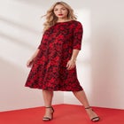 Velour Swing Drape Dress image number 0