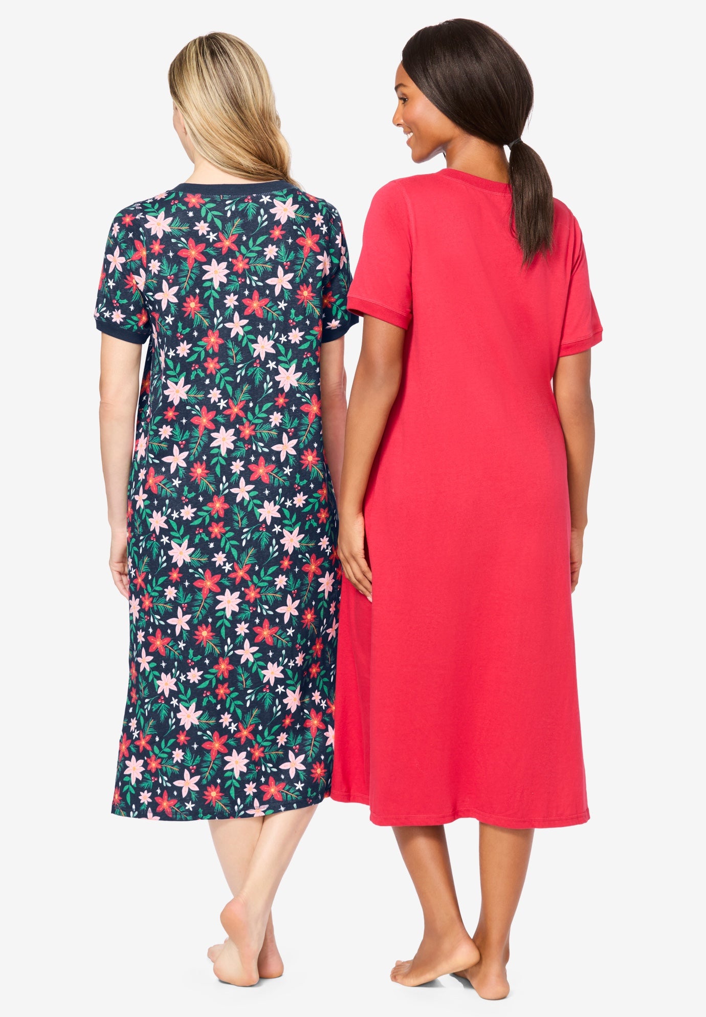 2-Pack Long Henley Sleepshirt  image number 3