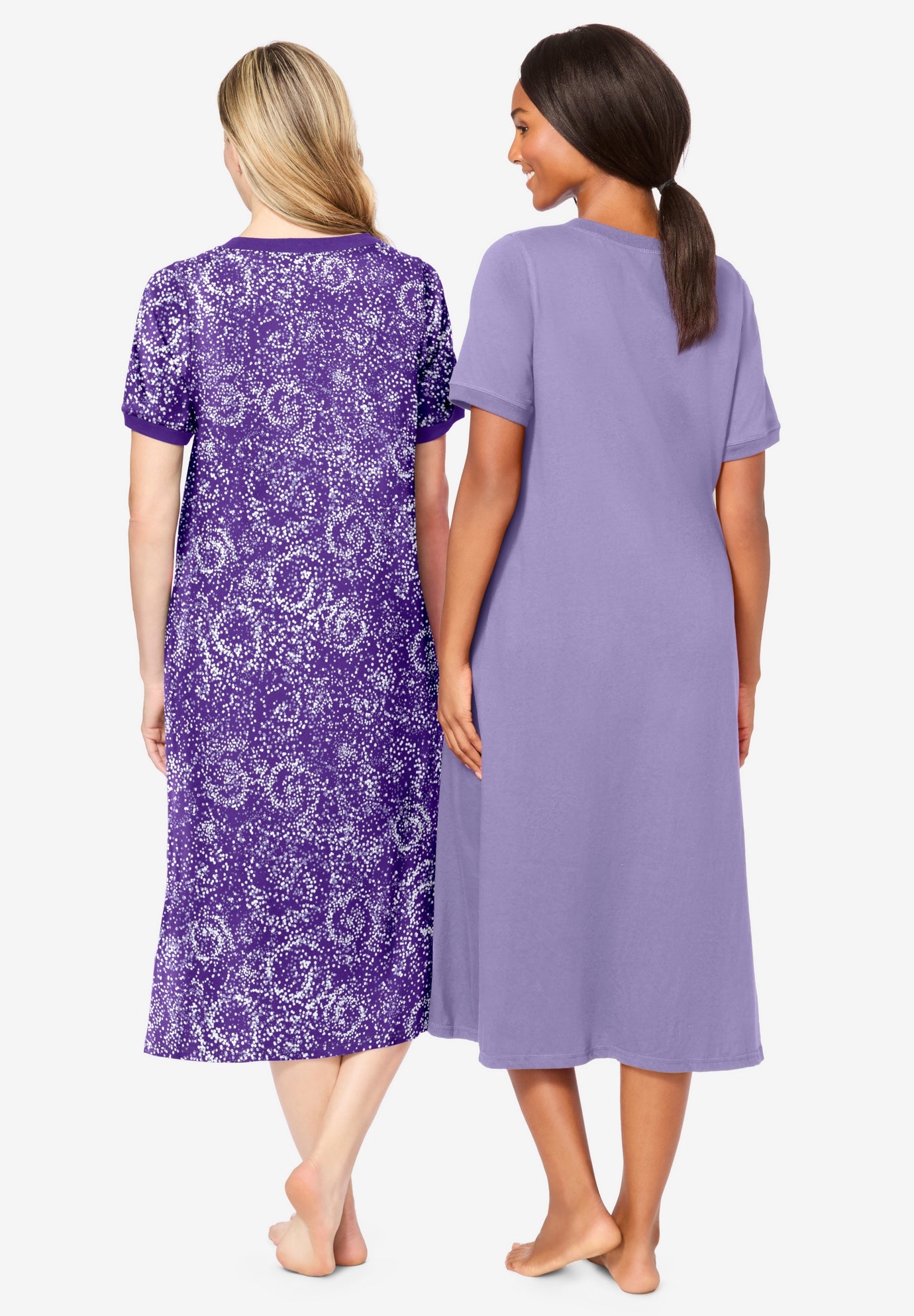 2-Pack Long Henley Sleepshirt  image number 1