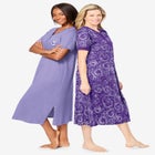 2-Pack Long Henley Sleepshirt  image number null