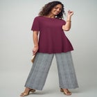 Stretch Knit Boatneck Swing Tunic image number null