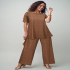 Stretch Knit Boatneck Swing Tunic image number null