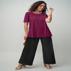 Stretch Knit Boatneck Swing Tunic image number null