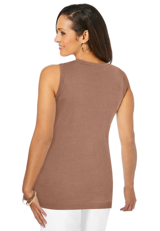 Scoop-Neck Sweater Tank image number 1
