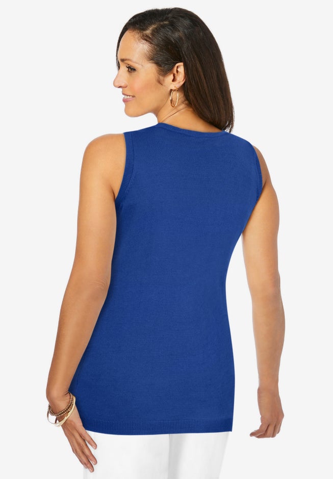 Scoop-Neck Sweater Tank image number 1