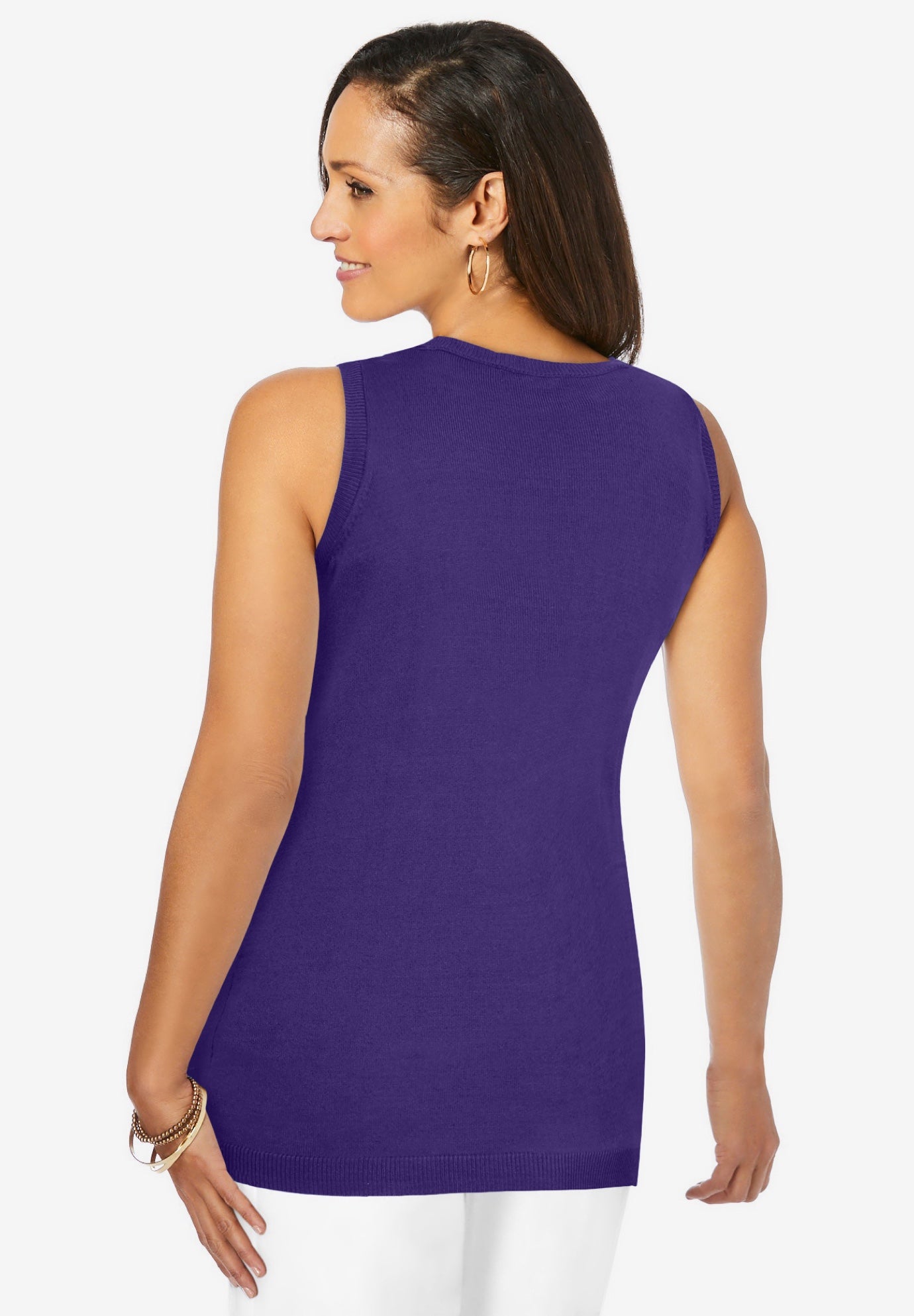 Scoop-Neck Sweater Tank image number 1