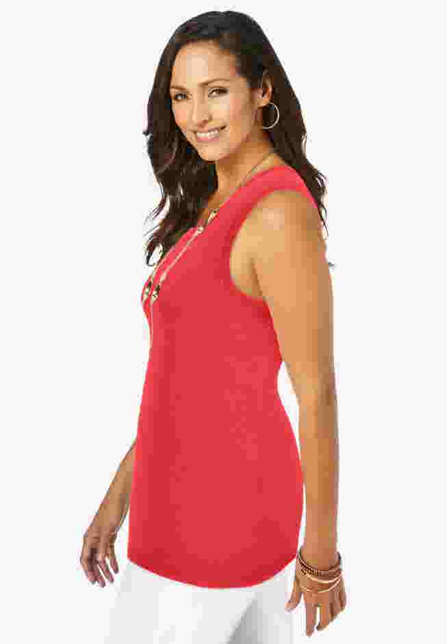 Scoop-Neck Sweater Tank image number 2