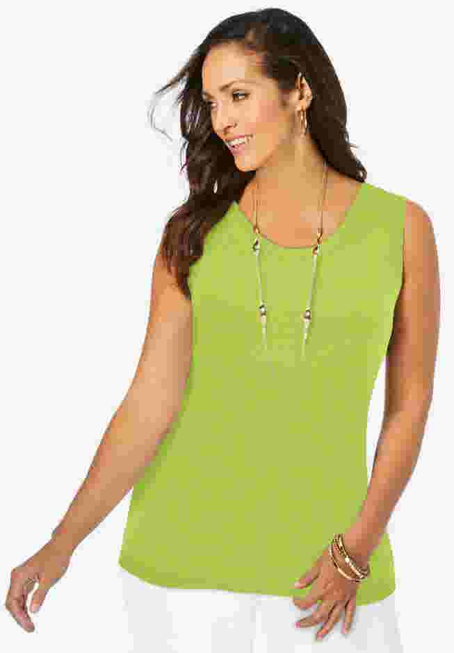 Scoop-Neck Sweater Tank image number 0