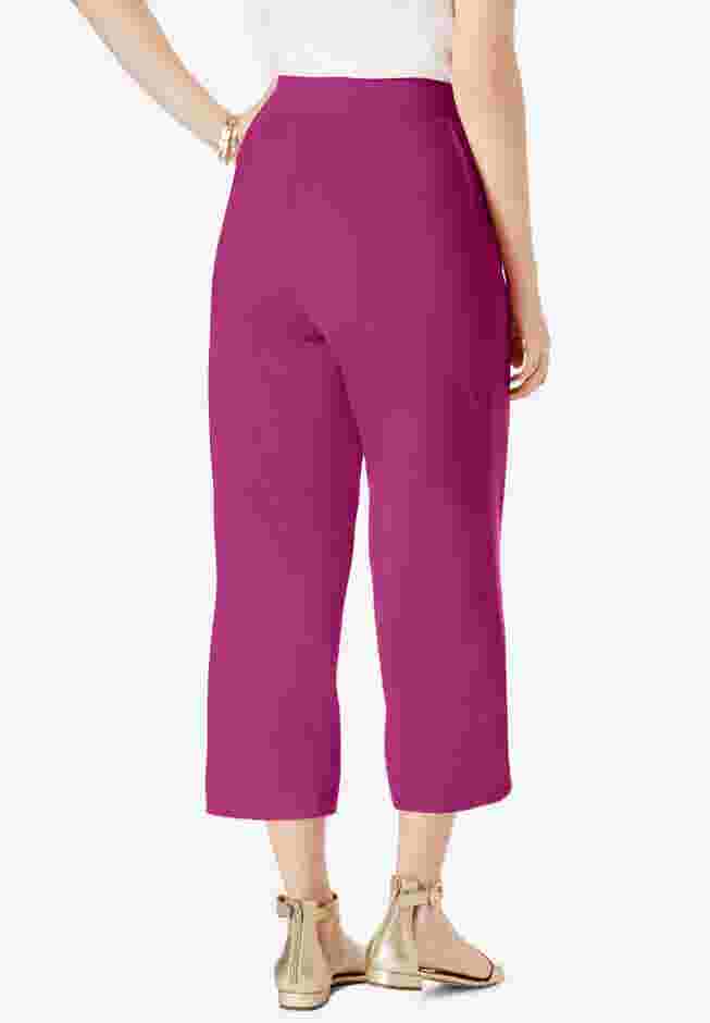 Everyday Stretch Knit Wide Leg Crop Pant image number 1