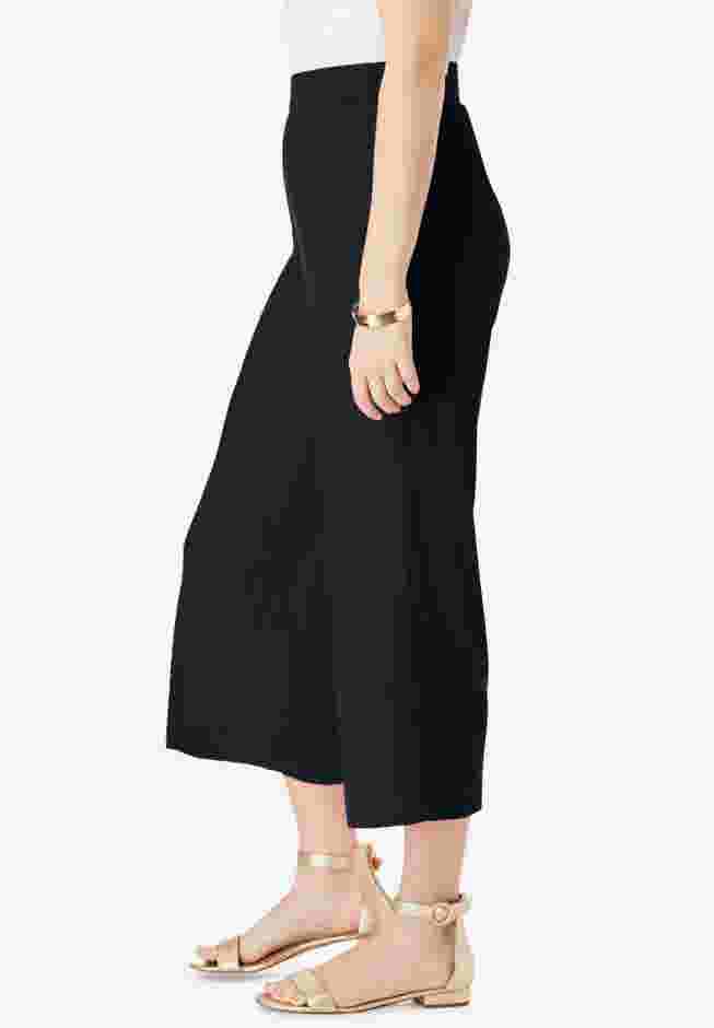 Everyday Stretch Knit Wide Leg Crop Pant image number 2