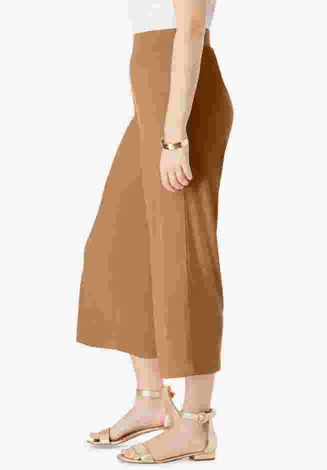 Everyday Stretch Knit Wide Leg Crop Pant image number 2