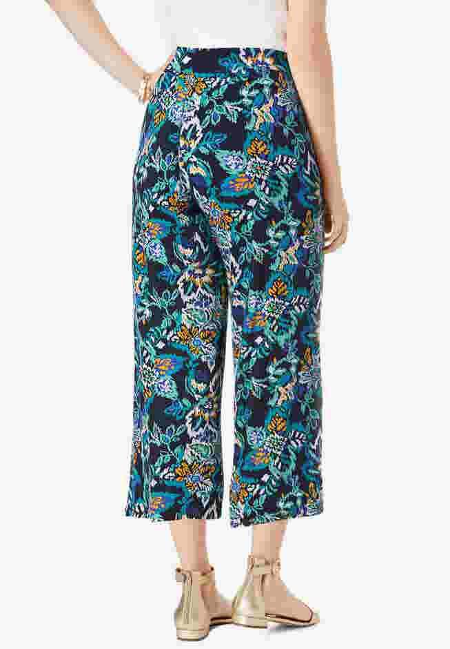 Everyday Stretch Knit Wide Leg Crop Pant image number 1