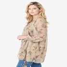 Blouson Sleeve Overlay Blouse image number null