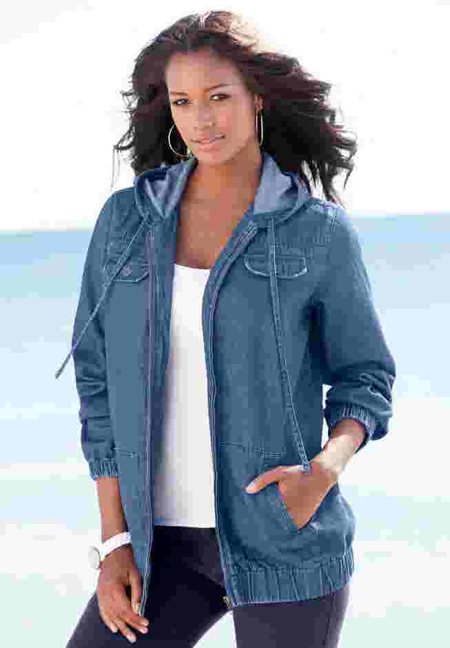 Cotton Complete Zip-Up Hoodie image number 3