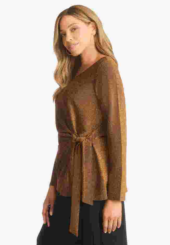 Shimmery Side-Gathered Tunic image number 1