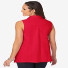 Stretch Cotton Poplin Sleeveless Shirt image number null