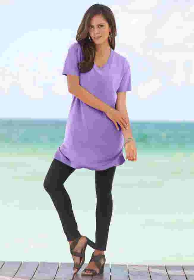 Ultimate Short Sleeve V Neck Tunic image number 4