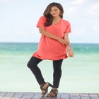Plus Size Ultimate Cotton V-Neck Short Sleeve Tunic image number null