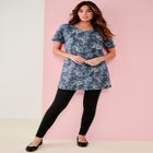 Plus Size Ultimate Cotton V-Neck Short Sleeve Tunic image number null