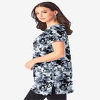 Plus Size Cotton Short Sleeve V-Neck Ultimate Tunic image number null