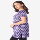 Plus Size Cotton Short Sleeve V-Neck Ultimate Tunic image number null