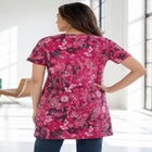 Plus Size Ultimate Cotton V-Neck Short Sleeve Tunic image number null