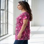 Plus Size Ultimate Cotton V-Neck Short Sleeve Tunic image number null