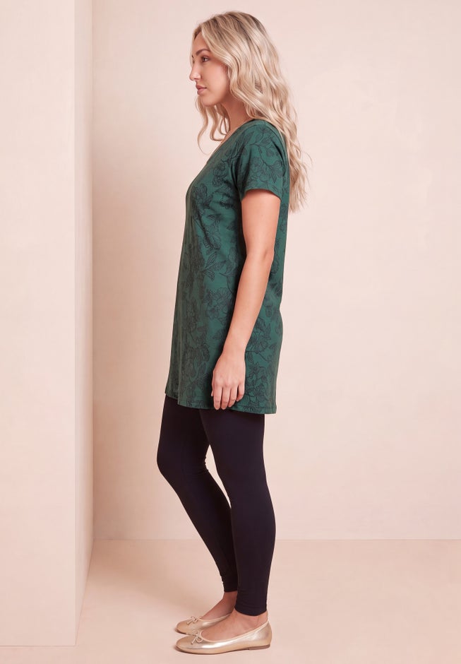 Plus Size Ultimate Cotton V-Neck Short Sleeve Tunic image number 2