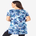 Plus Size Ultimate Cotton V-Neck Short Sleeve Tunic image number null