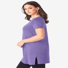 Plus Size Ultimate Cotton V-Neck Short Sleeve Tunic image number null