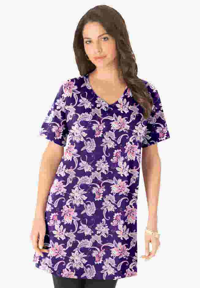 Ultimate Short Sleeve V Neck Tunic image number 0