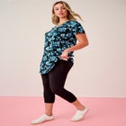 Plus Size Cotton Short Sleeve V-Neck Ultimate Tunic image number null