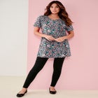 Plus Size Ultimate Cotton V-Neck Short Sleeve Tunic image number null