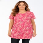 Plus Size Ultimate Cotton V-Neck Short Sleeve Tunic image number null