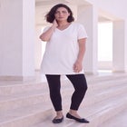 Plus Size Ultimate Cotton V-Neck Short Sleeve Tunic image number 0