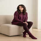 French Terry Blouson Sleeve Sweatshirt Tunic Dress image number 0