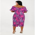 Misses Size Floral Midi Dress image number null