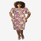 Misses Size Floral Midi Dress image number null