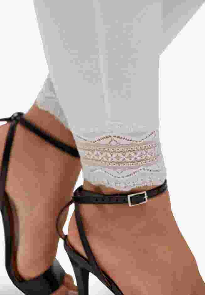 Scallop Lace Hem Leggings image number 3